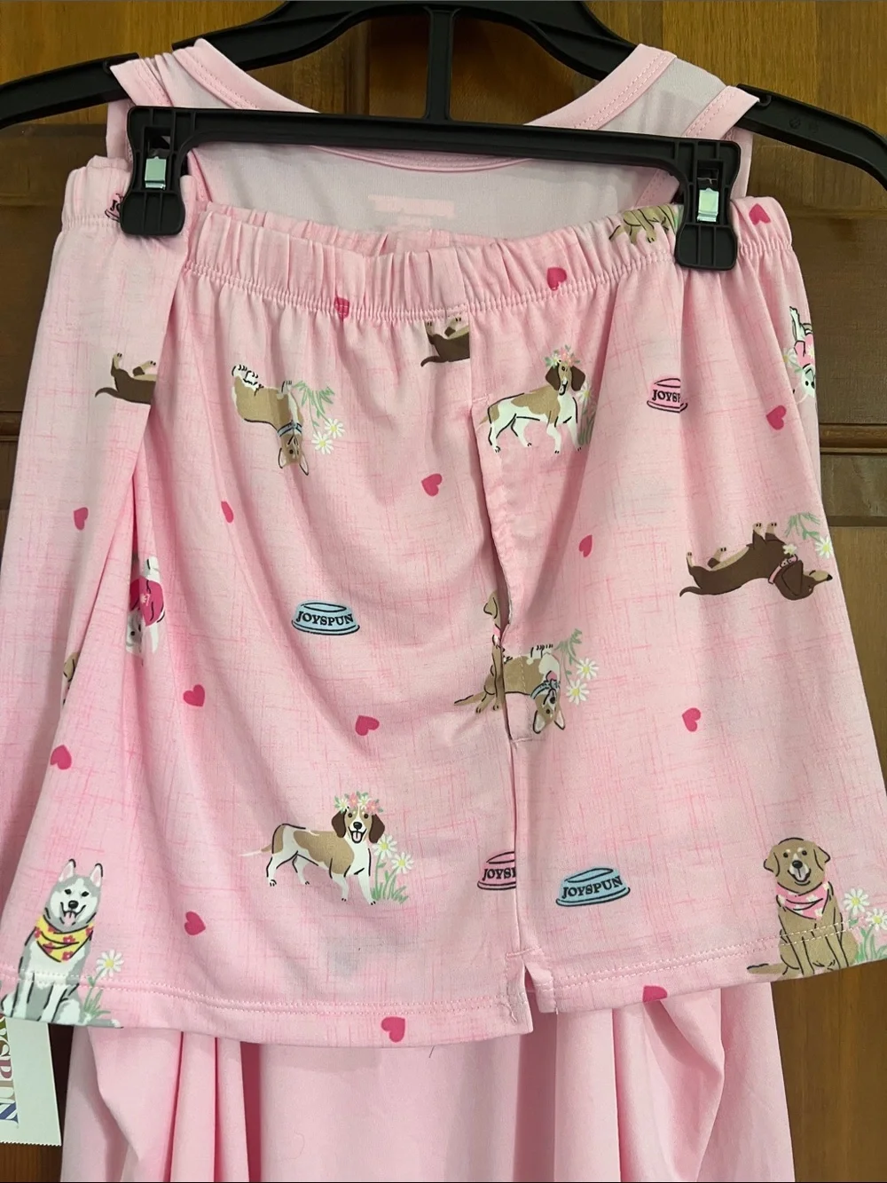 Joyspun Kids Pink 'Pawsitive Vibes' Pajama Set